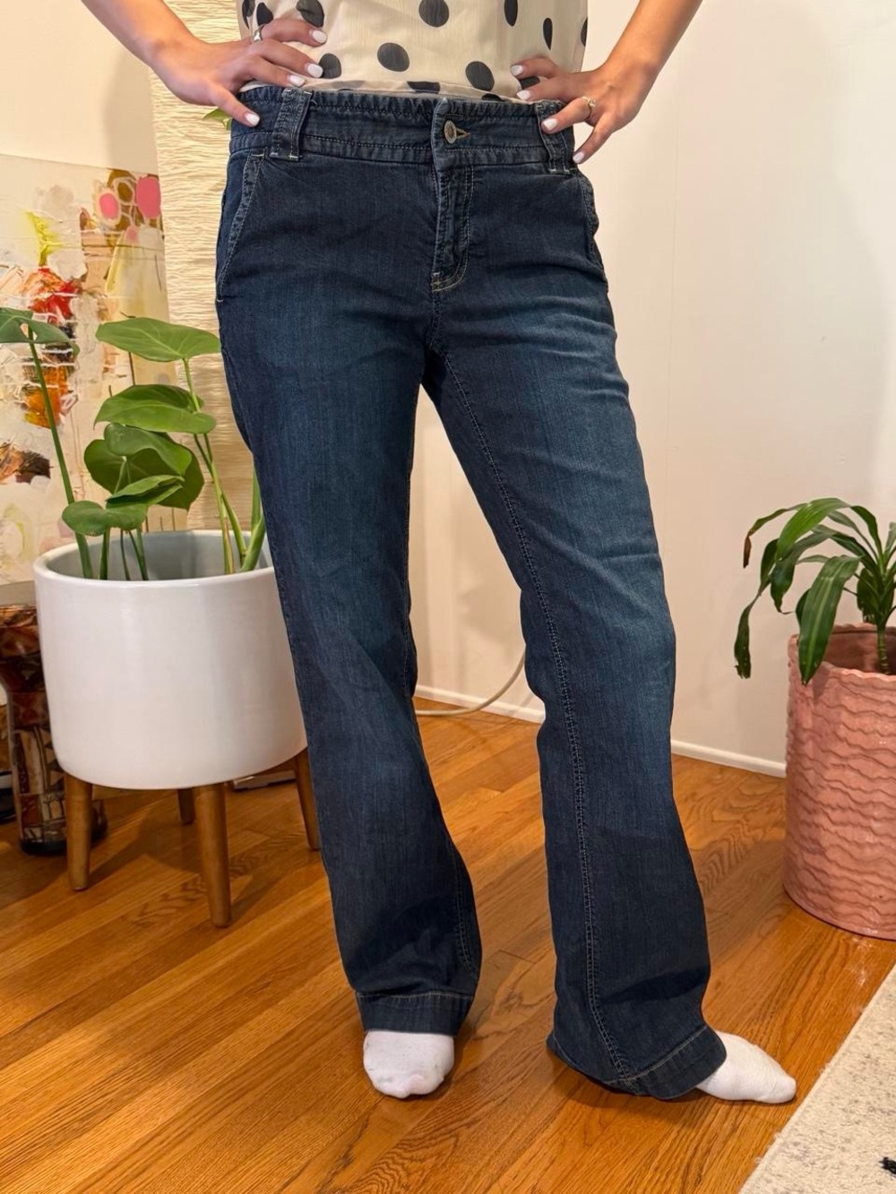 Banana Republic Dark Blue Women’s Straight-Leg Jeans Size 4